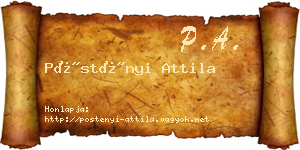 Pöstényi Attila névjegykártya